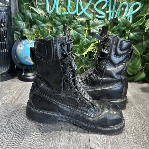 Union Made in The USA Fire Safety Zipper Boots Black Leather Men's size 6 E - Picture 9 of 11